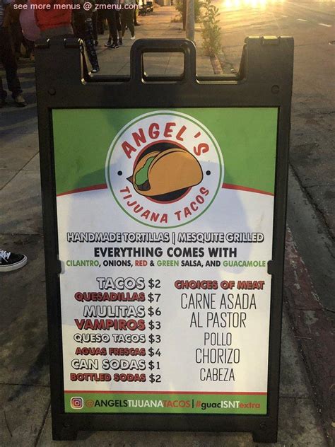 Angels Tijuana Tacos, 4211 Eagle Rock Blvd in Los。